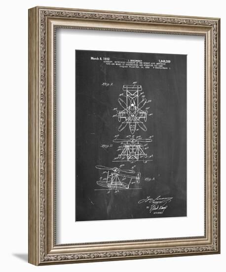 Sikorsky Helicopter Patent-null-Framed Art Print