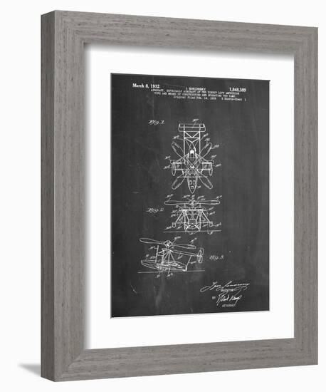 Sikorsky Helicopter Patent-null-Framed Art Print