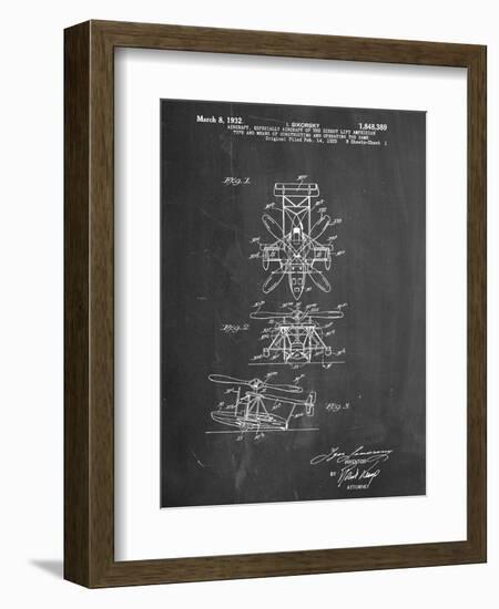 Sikorsky Helicopter Patent-null-Framed Art Print