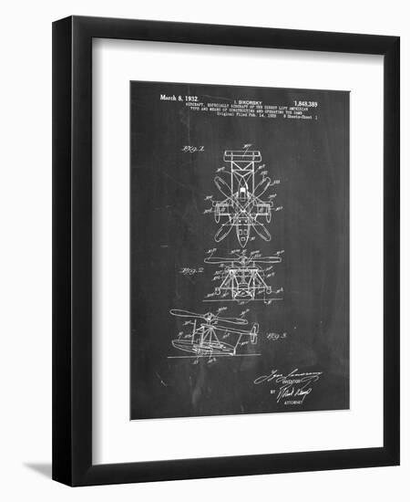 Sikorsky Helicopter Patent-null-Framed Art Print