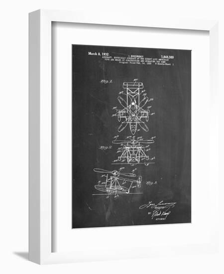 Sikorsky Helicopter Patent-null-Framed Art Print