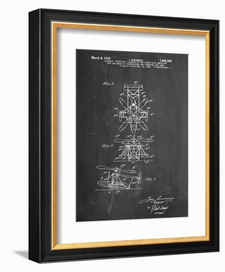 Sikorsky Helicopter Patent-null-Framed Art Print