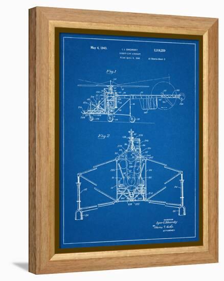 Sikorsky Helicopter Patent-null-Framed Stretched Canvas