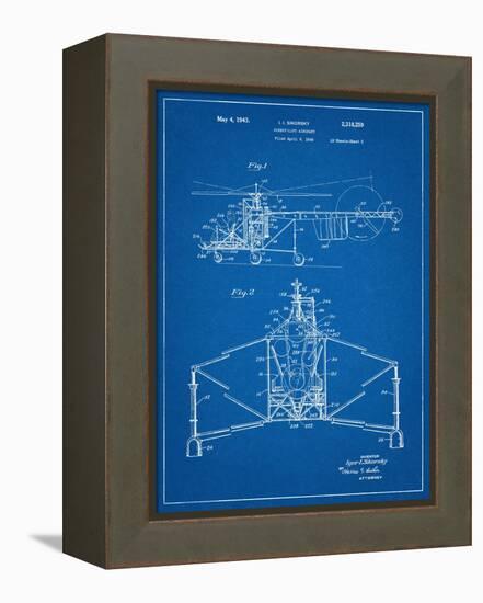 Sikorsky Helicopter Patent-null-Framed Stretched Canvas