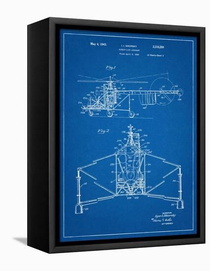 Sikorsky Helicopter Patent-null-Framed Stretched Canvas