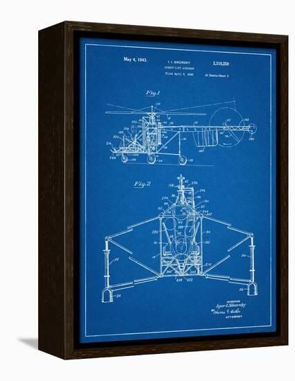 Sikorsky Helicopter Patent-null-Framed Stretched Canvas