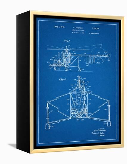 Sikorsky Helicopter Patent-null-Framed Stretched Canvas