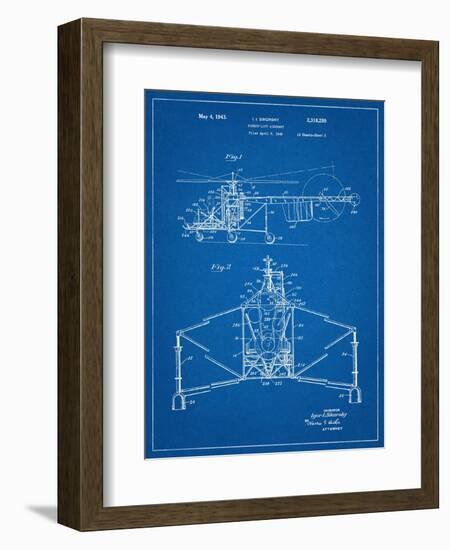 Sikorsky Helicopter Patent-null-Framed Premium Giclee Print