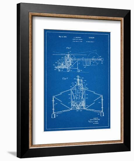 Sikorsky Helicopter Patent-null-Framed Premium Giclee Print