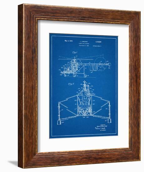 Sikorsky Helicopter Patent-null-Framed Art Print