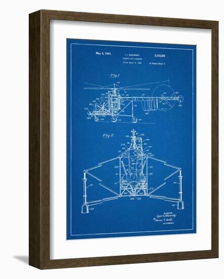 Sikorsky Helicopter Patent-null-Framed Art Print