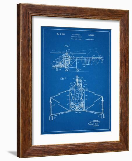 Sikorsky Helicopter Patent-null-Framed Art Print