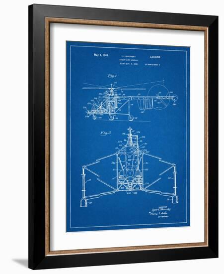 Sikorsky Helicopter Patent-null-Framed Art Print