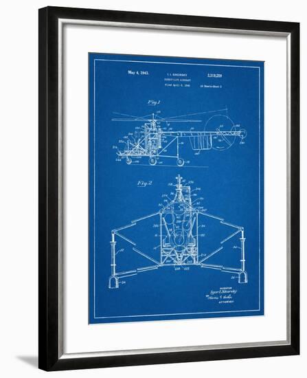 Sikorsky Helicopter Patent-null-Framed Art Print