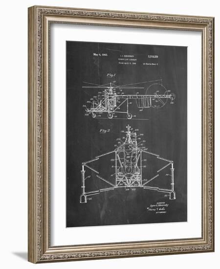 Sikorsky Helicopter Patent-null-Framed Art Print