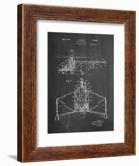 Sikorsky Helicopter Patent-null-Framed Art Print