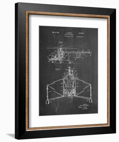 Sikorsky Helicopter Patent-null-Framed Art Print