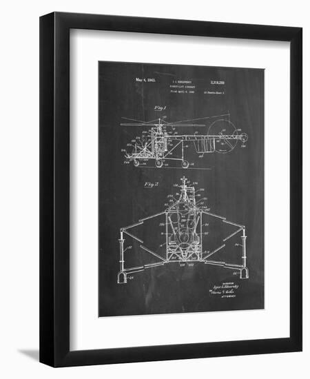 Sikorsky Helicopter Patent-null-Framed Art Print