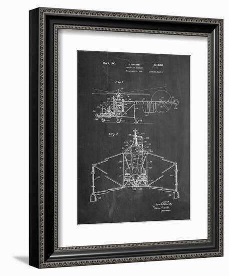 Sikorsky Helicopter Patent-null-Framed Art Print