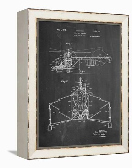 Sikorsky Helicopter Patent-null-Framed Stretched Canvas