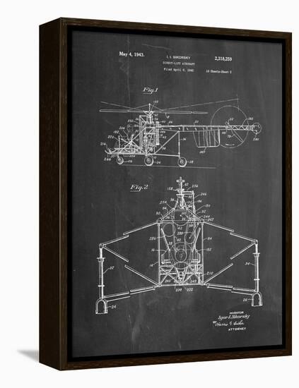 Sikorsky Helicopter Patent-null-Framed Stretched Canvas