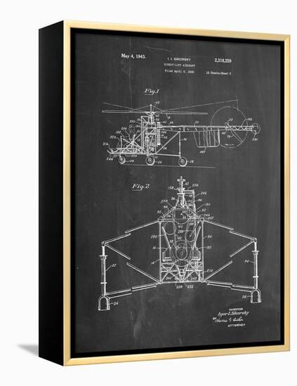 Sikorsky Helicopter Patent-null-Framed Stretched Canvas