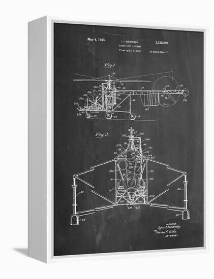 Sikorsky Helicopter Patent-null-Framed Stretched Canvas