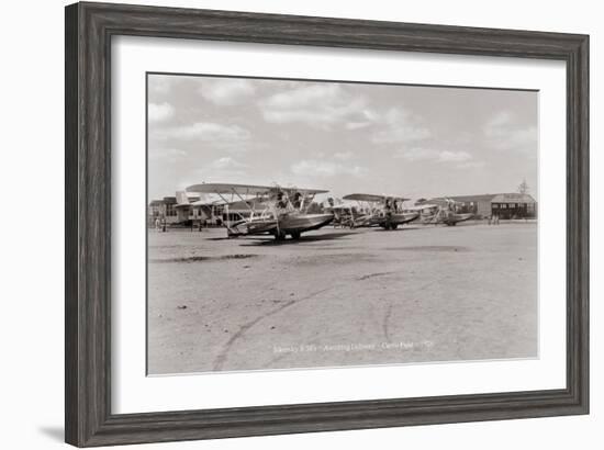 Sikorsky S-38 Awaiting Delivery, Curtis Field, 1928-null-Framed Art Print