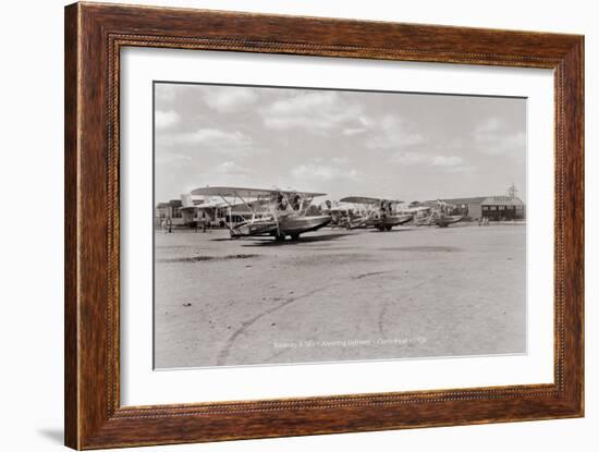 Sikorsky S-38 Awaiting Delivery, Curtis Field, 1928-null-Framed Art Print