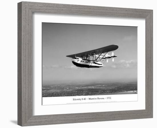 Sikorsky S-40, Miami to Havana, 1932-Clyde Sunderland-Framed Art Print