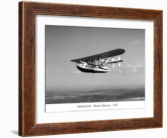 Sikorsky S-40, Miami to Havana, 1932-Clyde Sunderland-Framed Art Print