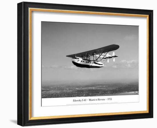 Sikorsky S-40, Miami to Havana, 1932-Clyde Sunderland-Framed Art Print