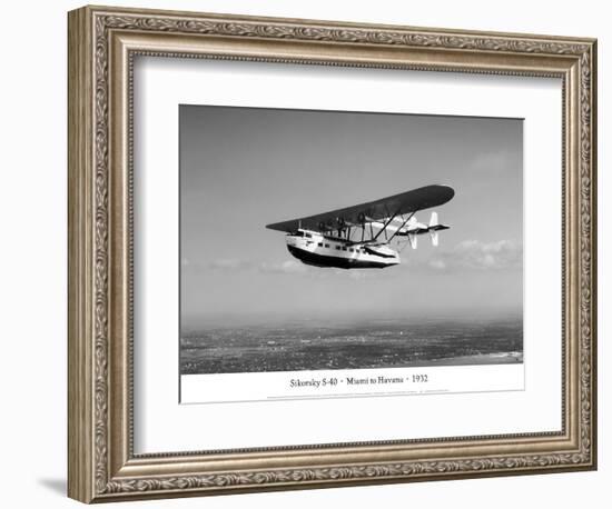 Sikorsky S-40, Miami to Havana, 1932-Clyde Sunderland-Framed Art Print