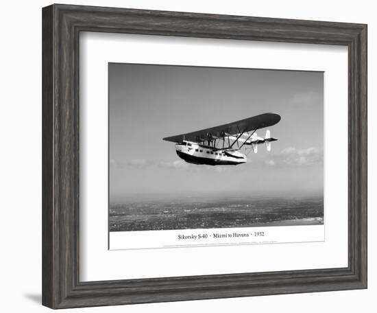 Sikorsky S-40, Miami to Havana, 1932-Clyde Sunderland-Framed Art Print