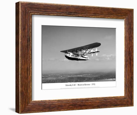 Sikorsky S-40, Miami to Havana, 1932-Clyde Sunderland-Framed Art Print