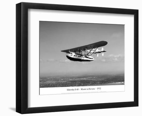 Sikorsky S-40, Miami to Havana, 1932-Clyde Sunderland-Framed Art Print