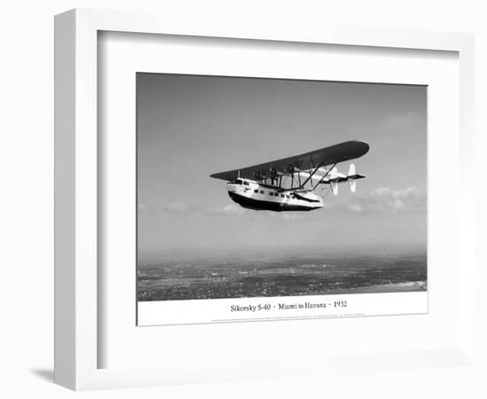 Sikorsky S-40, Miami to Havana, 1932-Clyde Sunderland-Framed Art Print