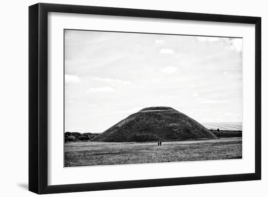 Silbury Hill with Two Lone Figures and Fields-Rory Garforth-Framed Photographic Print