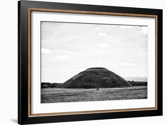 Silbury Hill with Two Lone Figures and Fields-Rory Garforth-Framed Photographic Print
