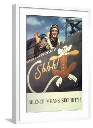 16x24 WWII Historic War Poster 1940s Silence Means Security! 