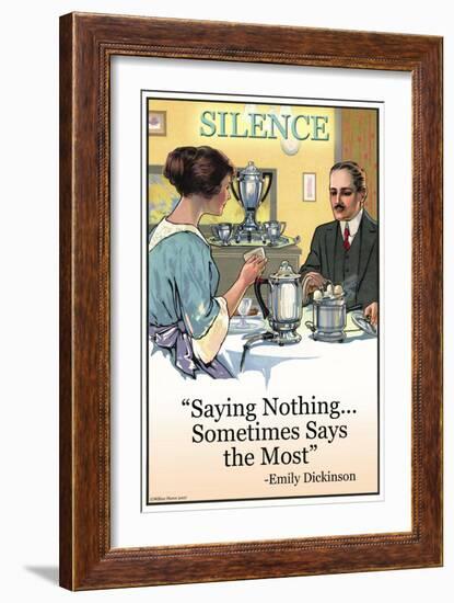 Silence: Saying Nothing Sometimes Says Most-null-Framed Art Print