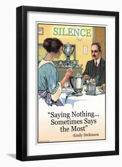 Silence: Saying Nothing Sometimes Says Most-null-Framed Premium Giclee Print