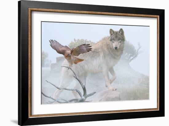 Silent Encounter-Gordon Semmens-Framed Photographic Print