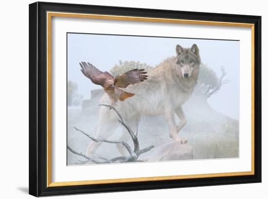 Silent Encounter-Gordon Semmens-Framed Photographic Print