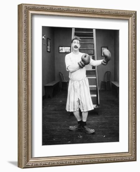 Silent Film Still: Boxing-null-Framed Giclee Print