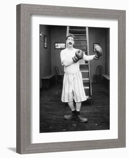 Silent Film Still: Boxing-null-Framed Giclee Print