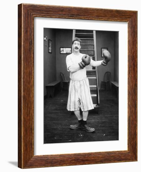 Silent Film Still: Boxing-null-Framed Giclee Print