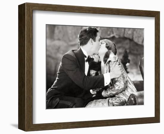 Silent Film Still: Kissing-null-Framed Photographic Print