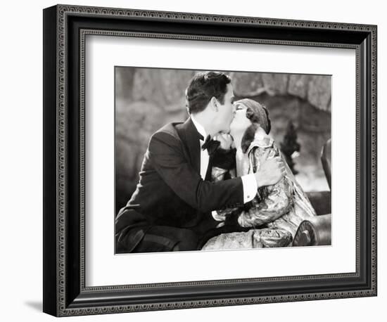 Silent Film Still: Kissing-null-Framed Photographic Print