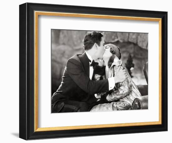 Silent Film Still: Kissing-null-Framed Photographic Print